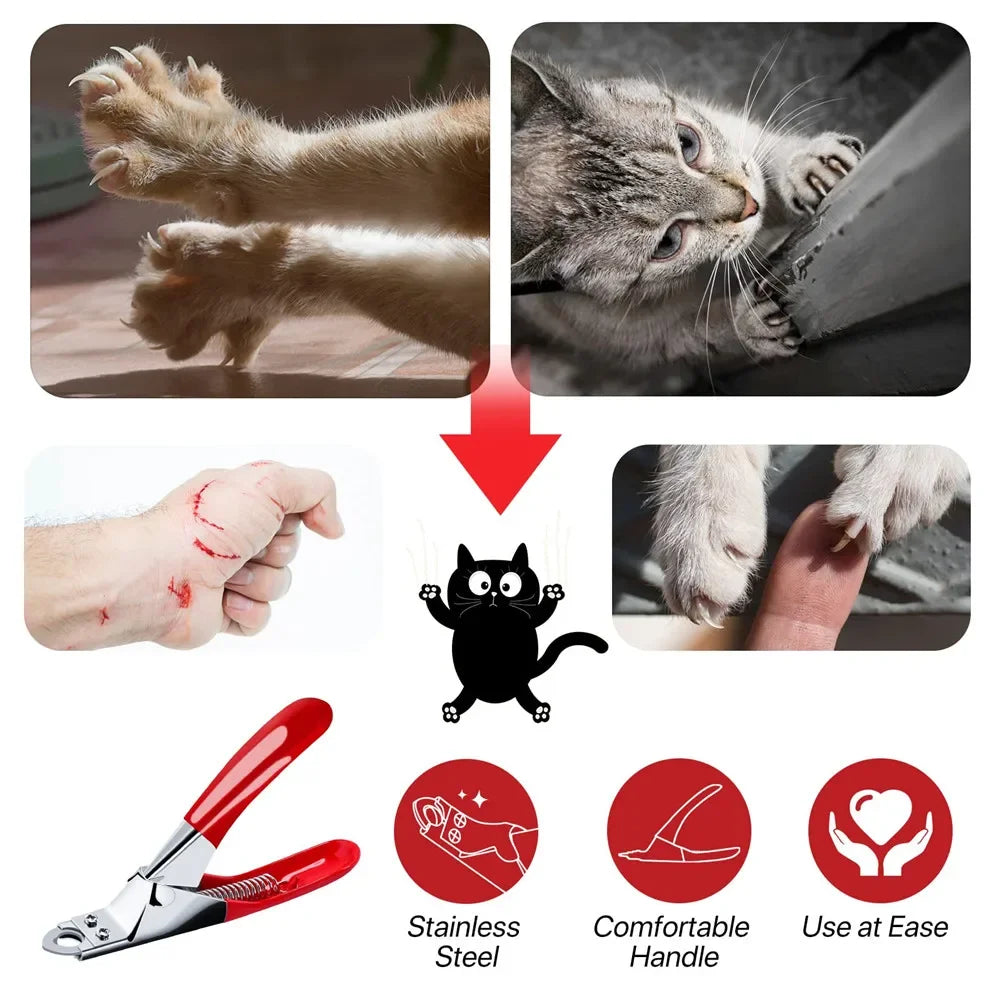 Stainless Steel Pet Nail Clipper - Dog &amp; Cat Grooming Tool for Small to Medium Pets, Nail Care