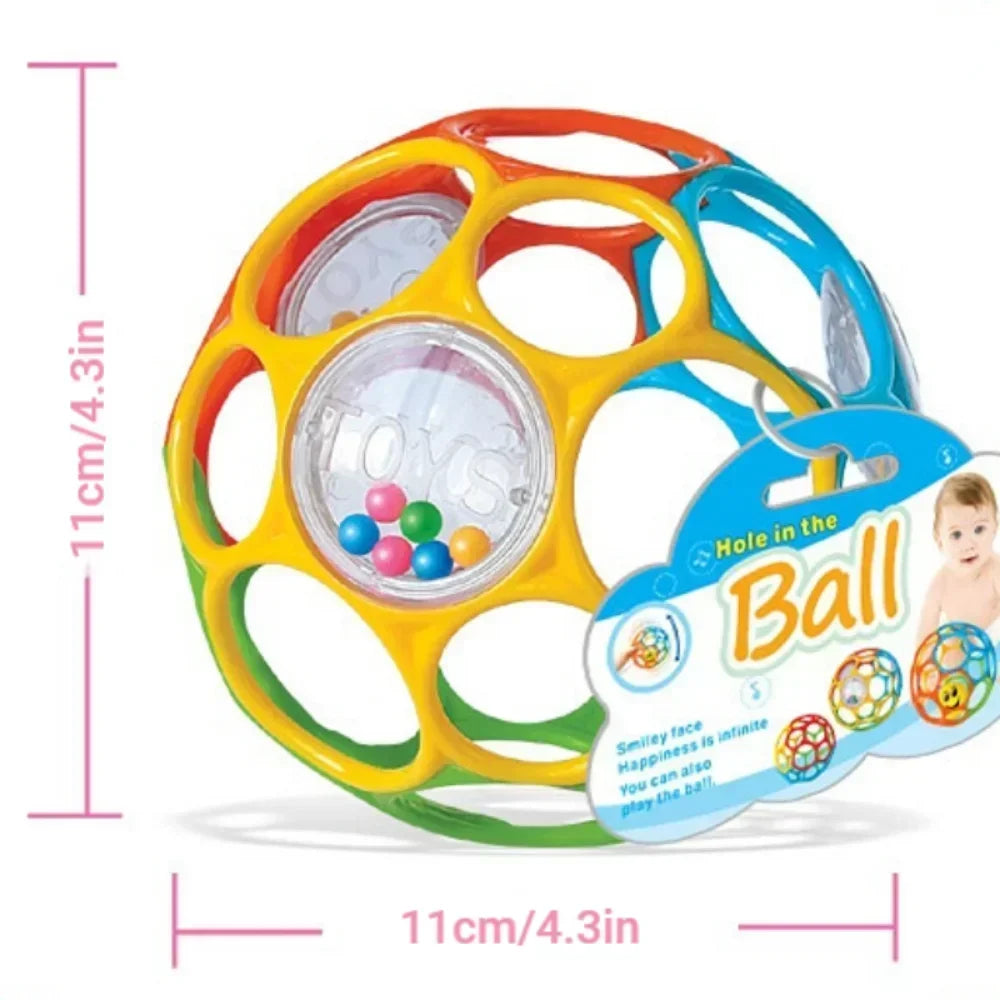 Baby Rattle Teether Ball Newborn Sensory Toys Soft Safe