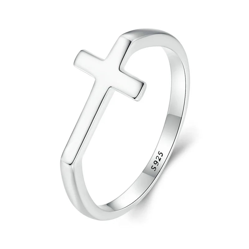 Sterling Silver Cross Ring 925 - Minimalist Daily Wear jewelry Summer 2026 Gift Idea For All jewelry Lovers