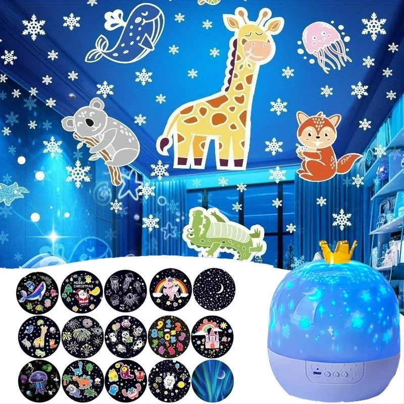 Projector Night Light 360 Degree Rotating Starry Galaxy With 15 Slides Kids Birthday Gift Soothing Bedroom Decor 2026