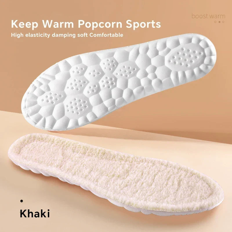 Self Heated Insoles Real Cashmere 4D Cloud Thermal Winter 2025 Arch Support Anti Odor