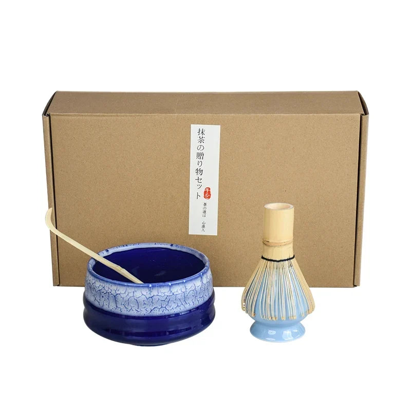 Matcha Tea Set Porcelain 4Pc Handmade Easy Clean Gift Kit