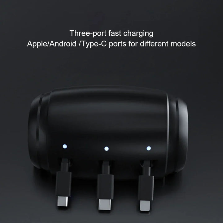 Car Charger With Retractable Cord – 3 In 1 Fast Charging Station For Phones And Tablets, Summer Road Trip 2026