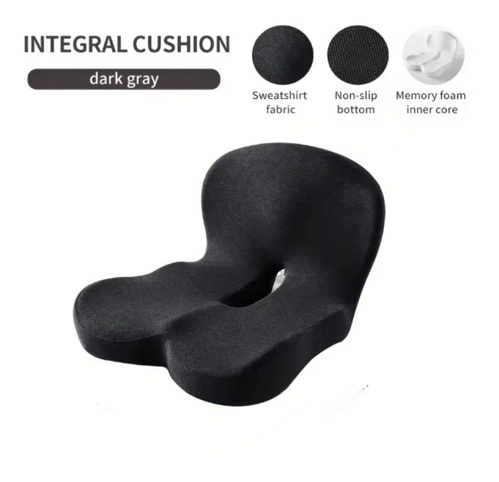 Ergonomic Memory Foam Seat Cushion with Back Support – Lumbar Relief for Office Chair Car Wheelchair 2026