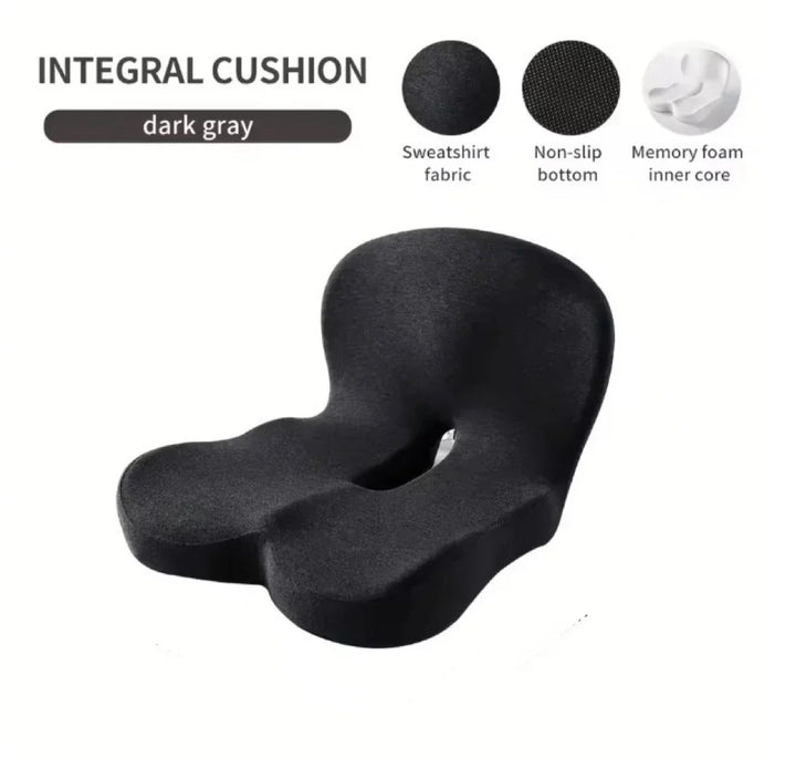 Ergonomic Memory Foam Seat Cushion with Back Support – Lumbar Relief for Office Chair Car Wheelchair 2026