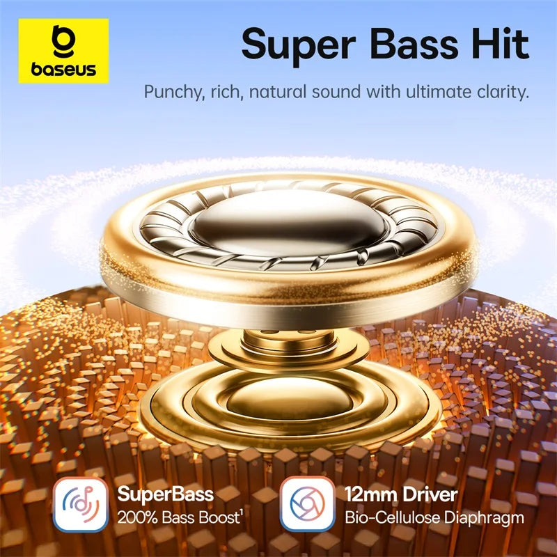 Baseus BC1 Open-Ear Clip Earbuds Bluetooth 6.0 – 4-Mic Noise Cancellation Super Bass IP55 Sports 2026