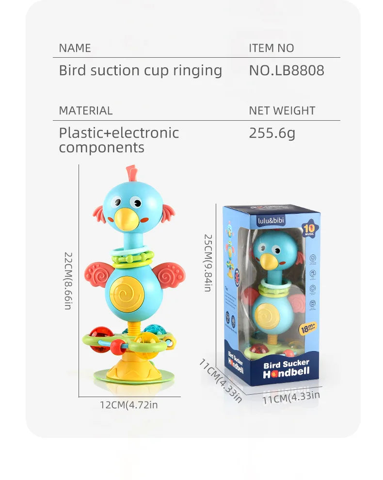 Baby Soothing Rattle Suction Cup Newborn Sensory Toys