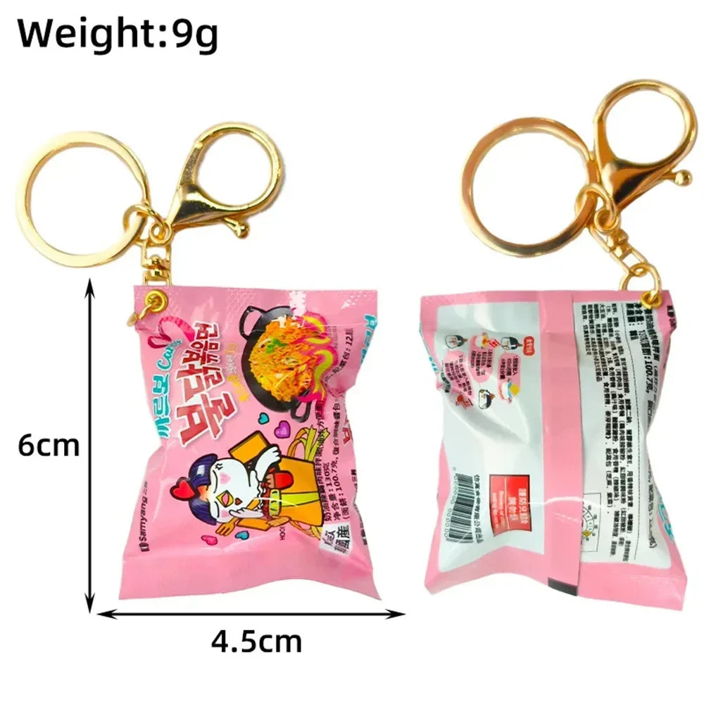 Instant Noodle Keychain Mini Snack Phone Charm Gift