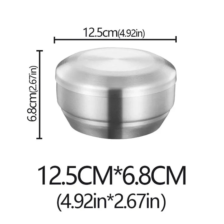 Stainless Steel Double Layer Rice Bowl With Lid Insulated