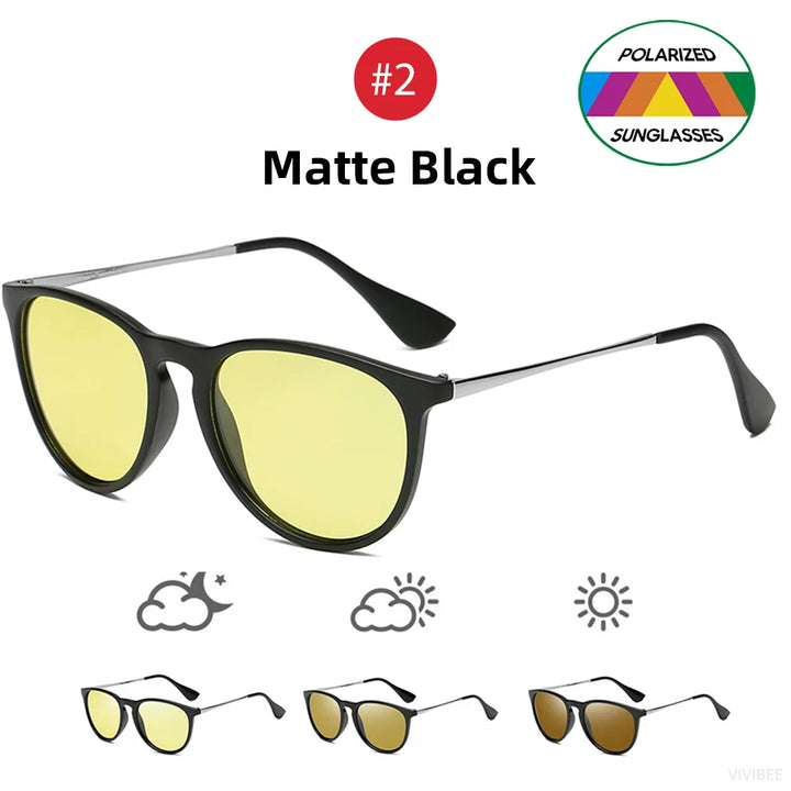 Photochromic Sunglasses For Night Driving Polarized UV400 Lenses color Changing Glasses Fall 2025 Trend