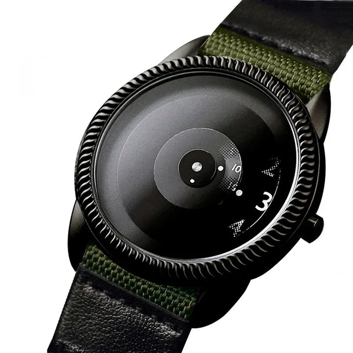 Quartz Handless Watch Canvas Strap Minimalist Style