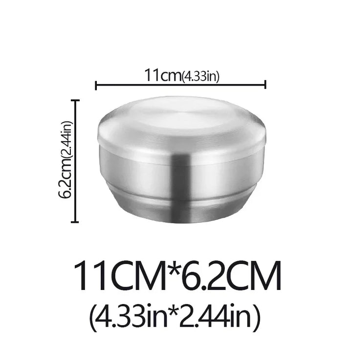 Stainless Steel Double Layer Rice Bowl With Lid Insulated
