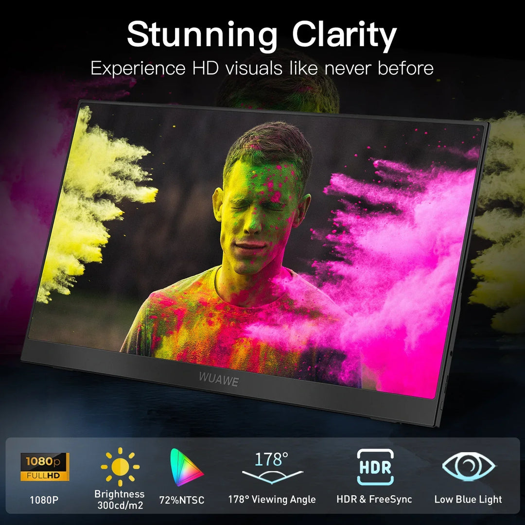 15.6 Inch Portable Monitor USB C HDMI HDR Travel Screen