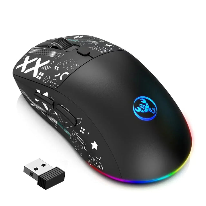 Gaming Mouse Wireless RGB 4000 DPI Rechargeable 650mAh