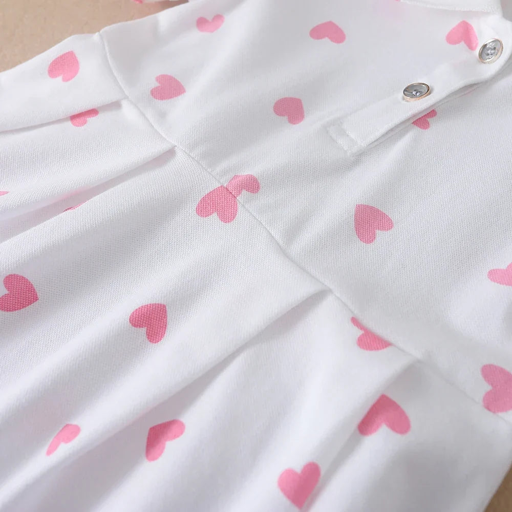 Lightweight girls’ dress - polo collar, knee-length, cotton-elastane, for summer wear