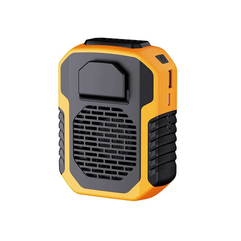 Hanging Neck Waist Fan USB Mini Charging Clip Fan - Outdoor Portable Mute Cooling Tool with Powerbank