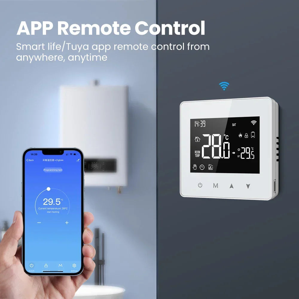 Smart Thermostat Fall 2025 - WiFi ZigBee Boiler Controller, Battery Powered, Alexa Google Home Compatible, Low Power