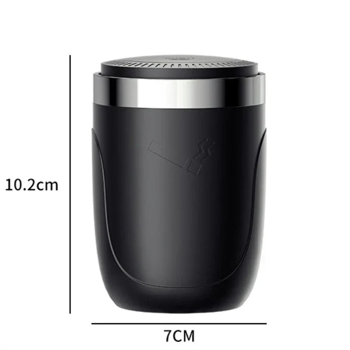 Car Ashtray One-Click Opening with LED Light - Splash Proof Alloy Liner, Automotive Interior Accessory Fall 2026 Gift