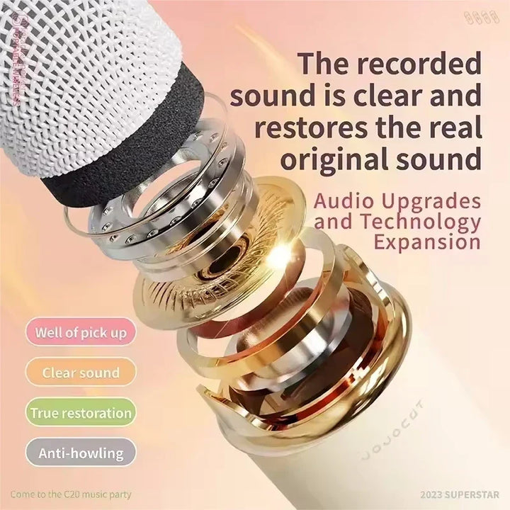 Karaoke Portable Bluetooth Speaker With Microphone Mini FM Radio Back To School 2025 Gift Idea