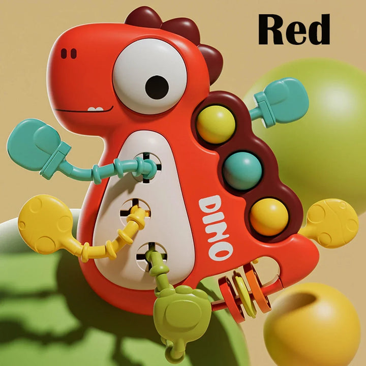 Montessori Dinosaur Pull Toy Newborn Sensory Toys Teether