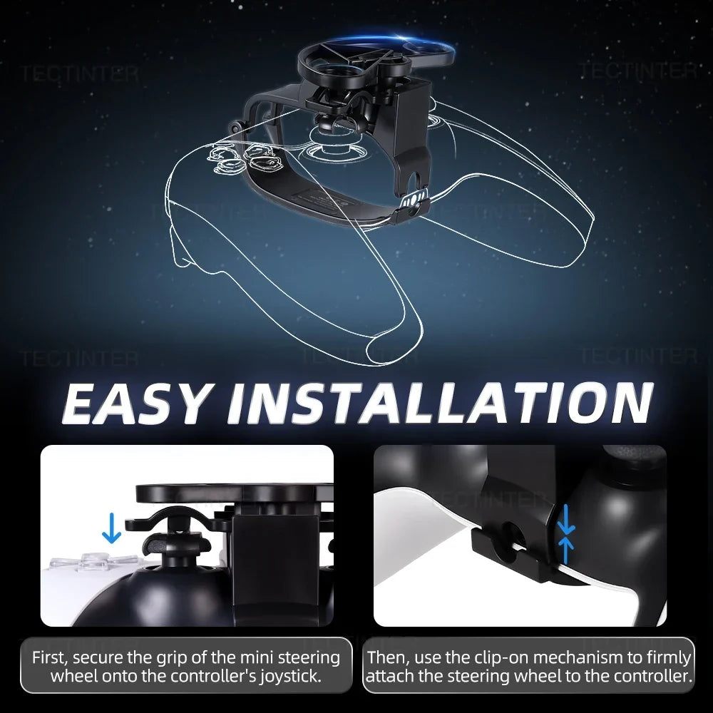 PS5 Controller Mini Steering Wheel Racing Gamepad Accessory 360 Degree Rotation Enhanced Gameplay Summer 2026 Gift
