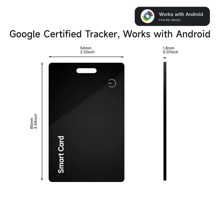 Smart Wallet Tracker Card IP68 Waterproof – Wireless Rechargeable Android Item Locator 2026