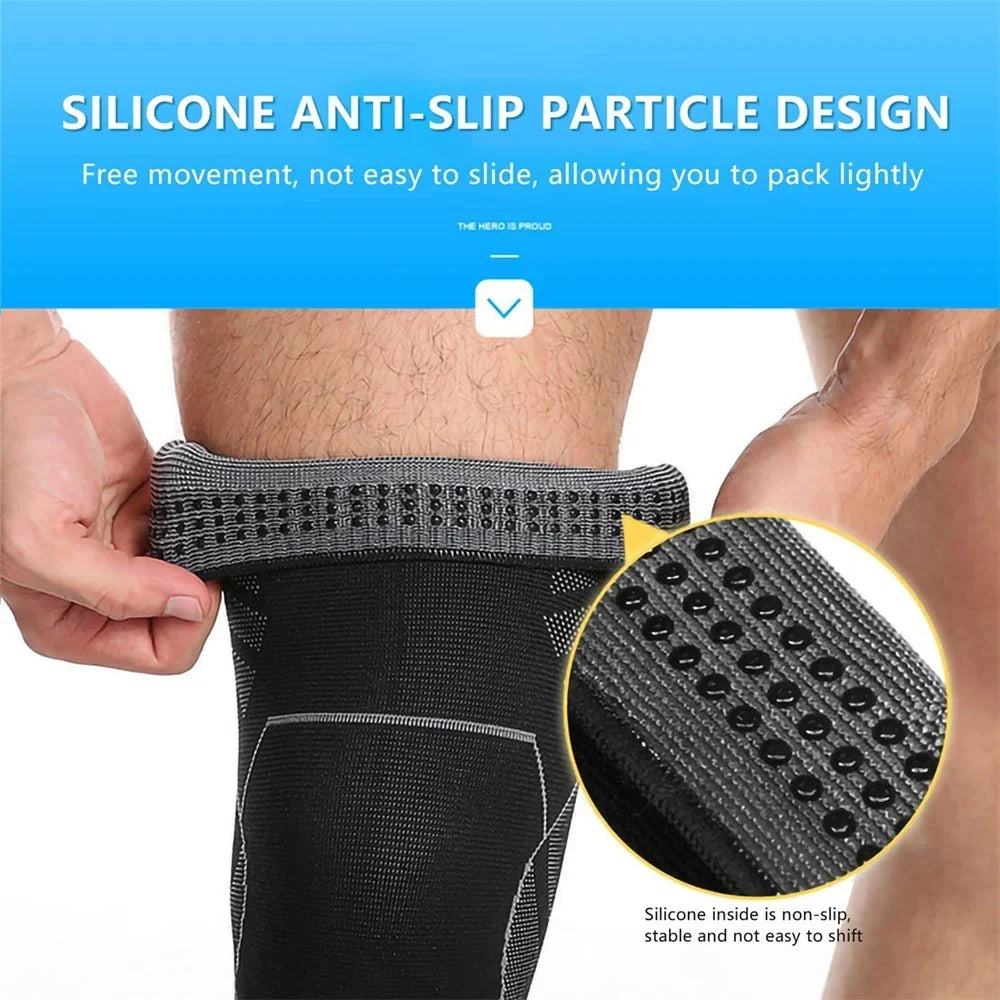 Full Leg Compression Sleeve Long Knee Support for Cycling Hiking Basketball – Pair 2026