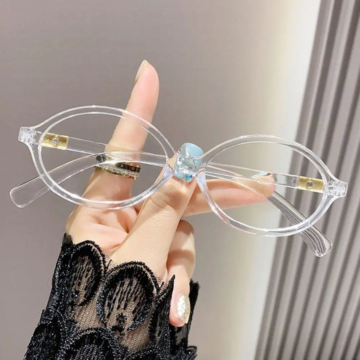 Blue Light Glasses Y2K Retro Oval Frame Eyeglasses For Reading And Computer Use, TikTok Viral 2026