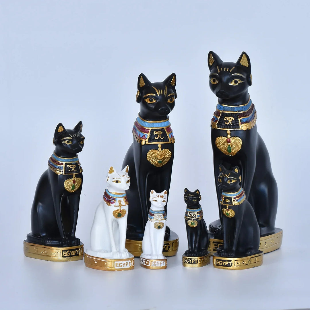 Cat Statue Mini Egyptian Cat Goddess Resin Decor For Home And Garden Retro Gift Idea