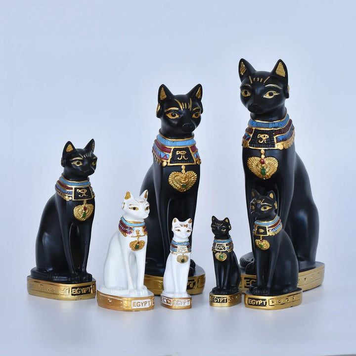 Cat Statue Mini Egyptian Cat Goddess Resin Decor For Home And Garden Retro Gift Idea