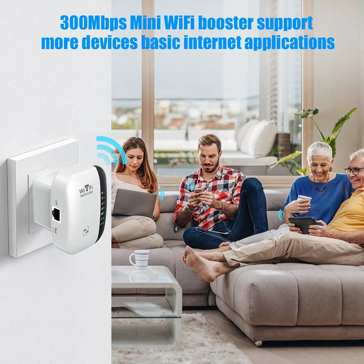 WiFi Range Extender 300Mbps 2.4GHz – Wireless Repeater with WPS for Home Network Boost 2026