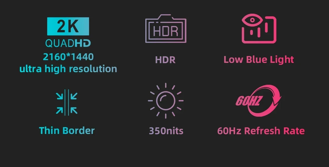 2K Portable Monitor 14 Inch Touch HDR 60Hz Gaming Display