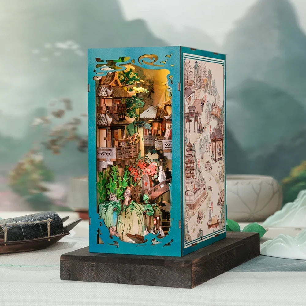 Antiquity Book Nook Doll House Kit with Touch Light 3D Puzzle Toy