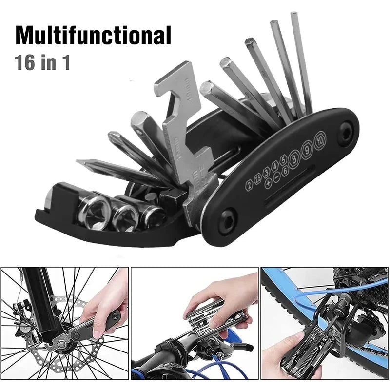 Home Tools Bicycle Repair Multi Tool Kit with Screwdriver, Tire Levers &amp; Wrenches