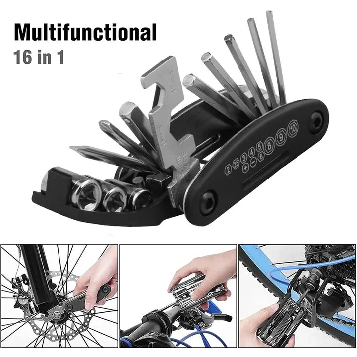 Home Tools Bicycle Repair Multi Tool Kit with Screwdriver, Tire Levers &amp; Wrenches