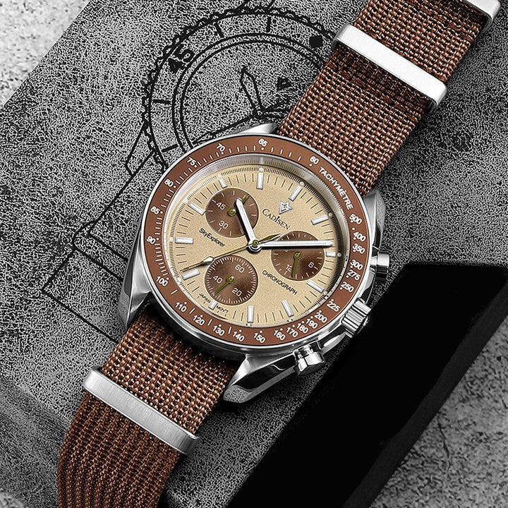 Quartz Chronograph Canvas Watch With Sapphire Crystal