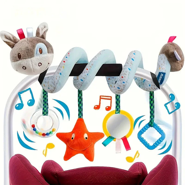 Spiral Plush Stroller Toy Portable Newborn Sensory Toys