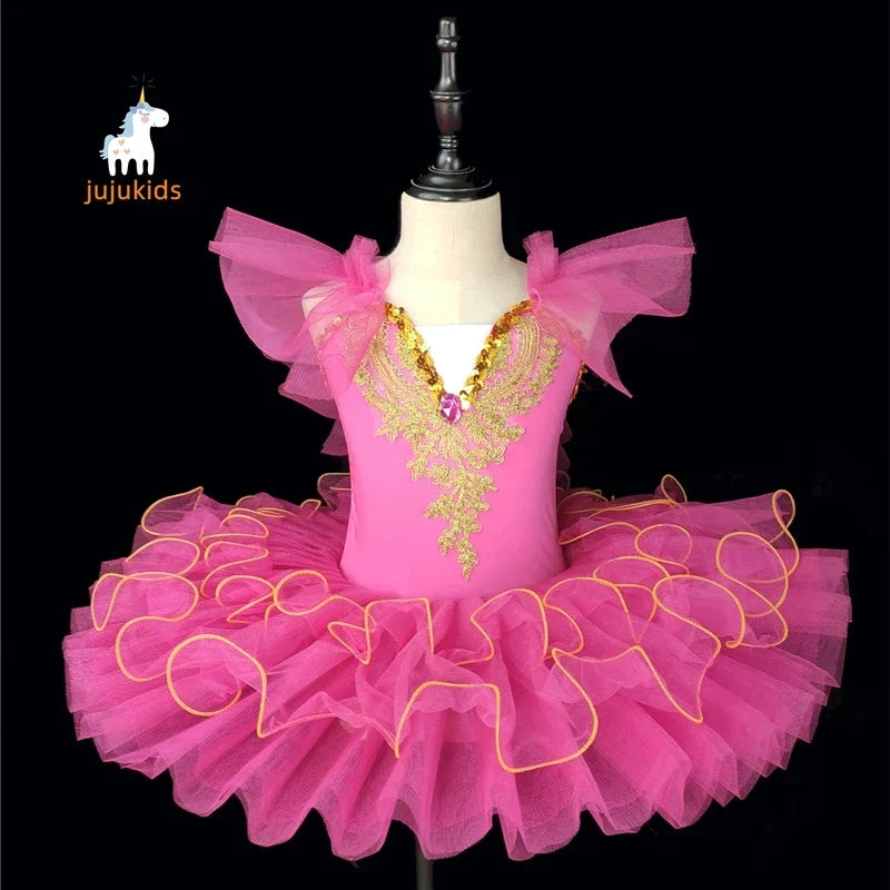 Lightweight girls ballet tutu - pancake-style, polyester, for recital performances