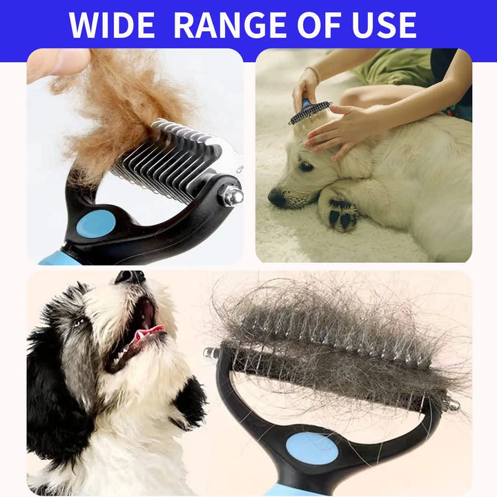 Pet Grooming Care Deshedding Brush for Dogs &amp; Cats - Fur Remover &amp; Knot Cutter Comb
