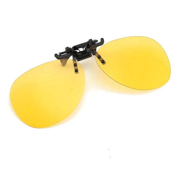 Clip-On Sunglasses Polarized UV400 Night Vision Driving Glasses Square Clip-Ons Anti-Glare Vintage Style 2026