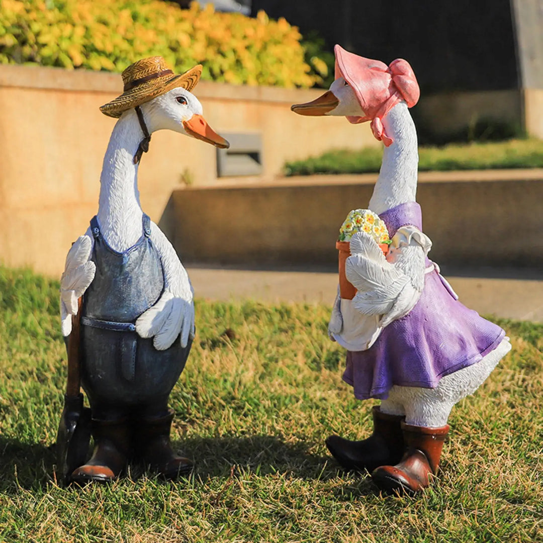 Duck Garden Statue Outdoor Sculpture Spring 2026 Garden Decor Gift Idea For Courtyard
