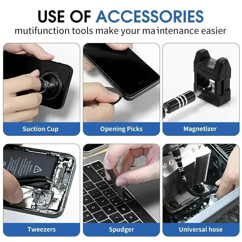 Electric Screwdriver Set 115/117-In-1 - Multifunction Tool Kit For Home PC And Phone Repair DIY Gift Idea