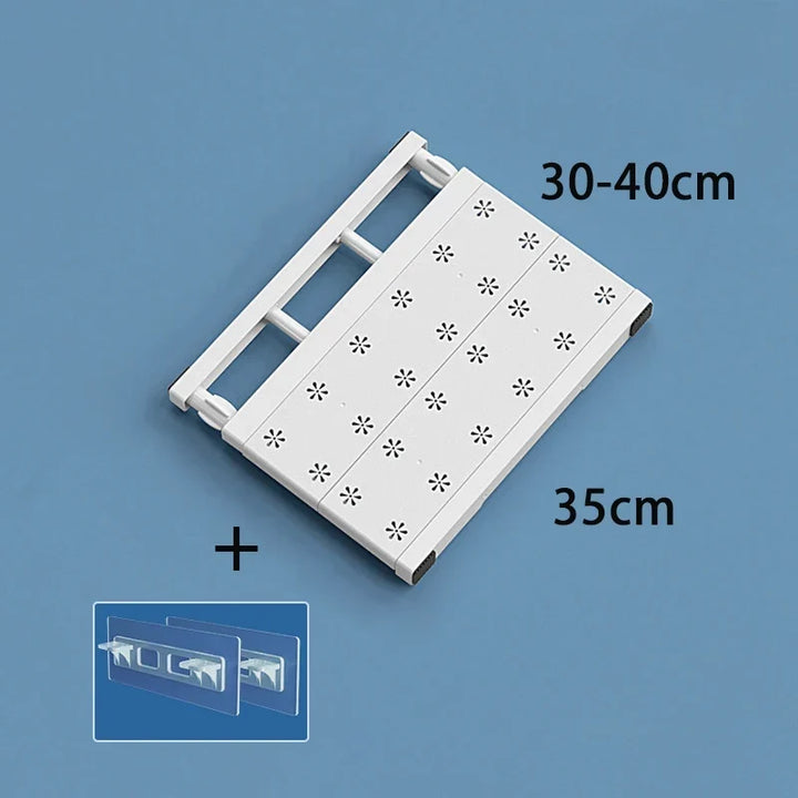 Wall-Mounted Adjustable Shelves - Home Organizers for Closet, Bathroom &amp; Kitchen Storage