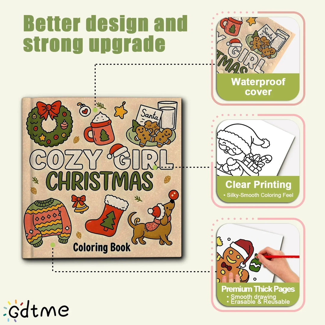 colouring Book For Adults Cozy Christmas Theme Easy Relaxing Holiday colouring Pages Gift Idea 2025