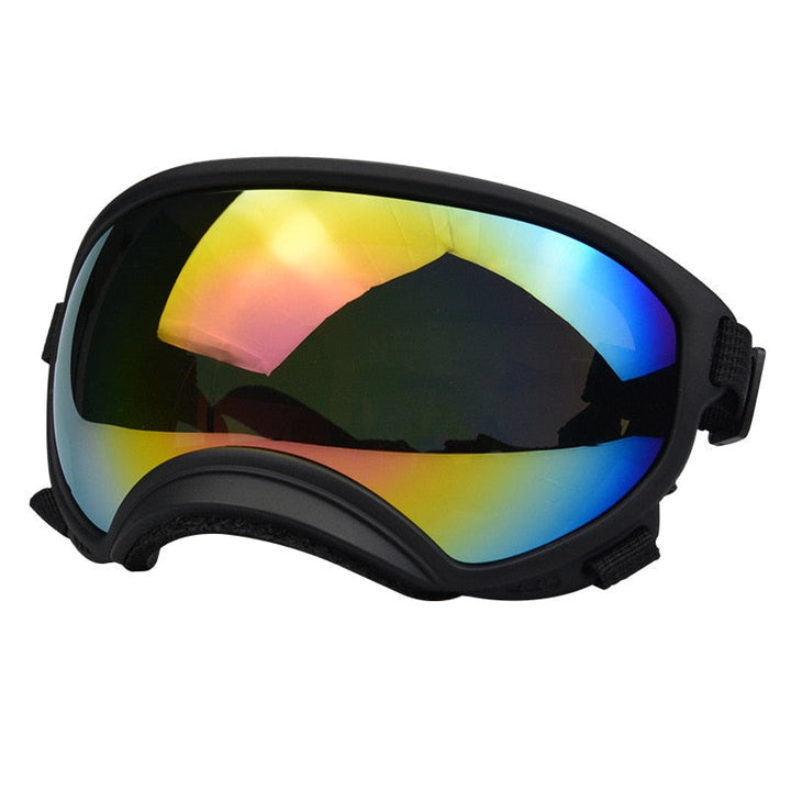 Dog Goggles Adjustable Eye Protection For Active Dogs Mirrored Rainbow Lens Fall 2025 Trend