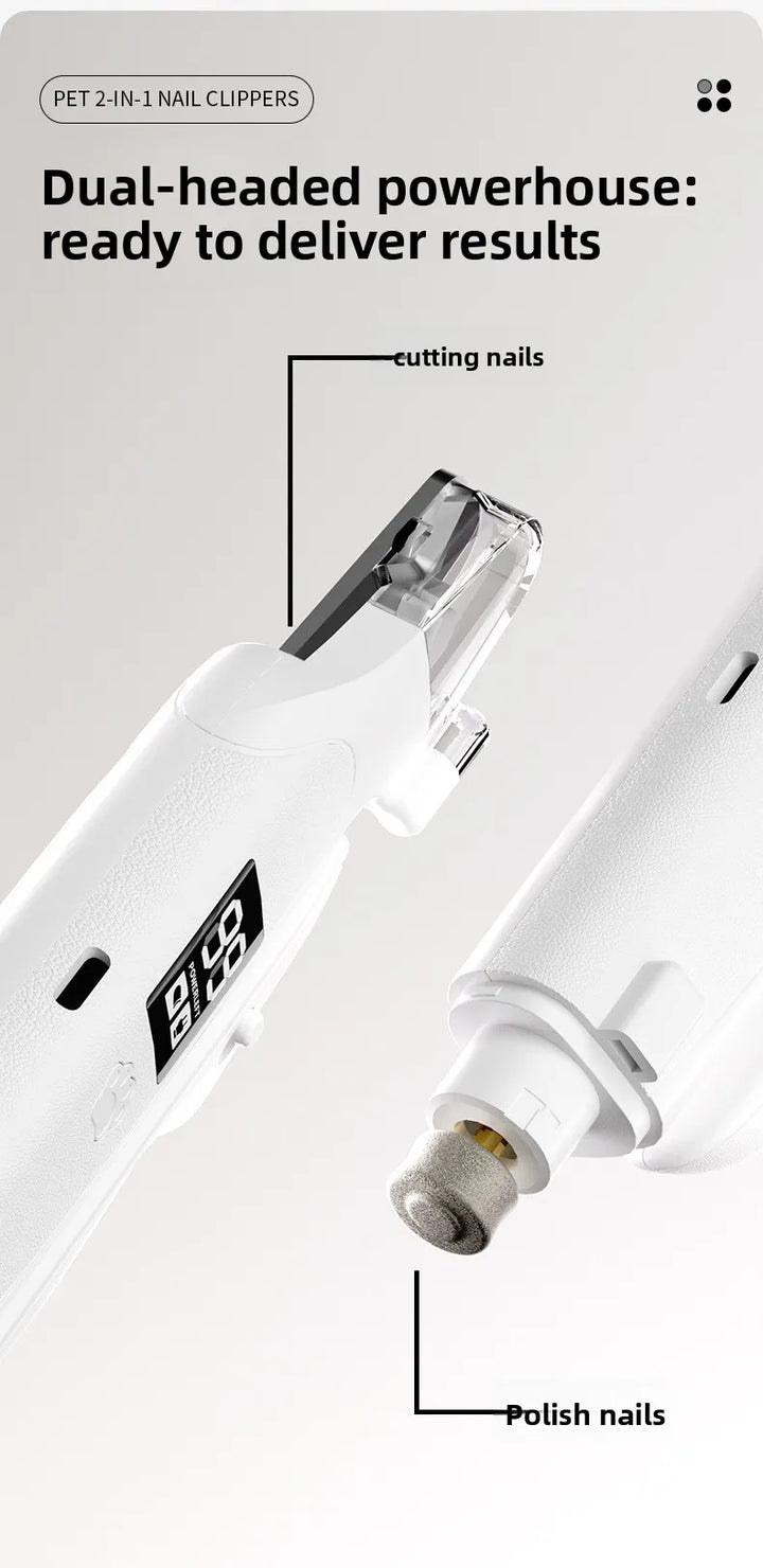 2-in-1 Pet Nail Clipper &amp; Grinder with LED Blood Line Light – USB-C Rechargeable Dog Cat Trimmer 2026
