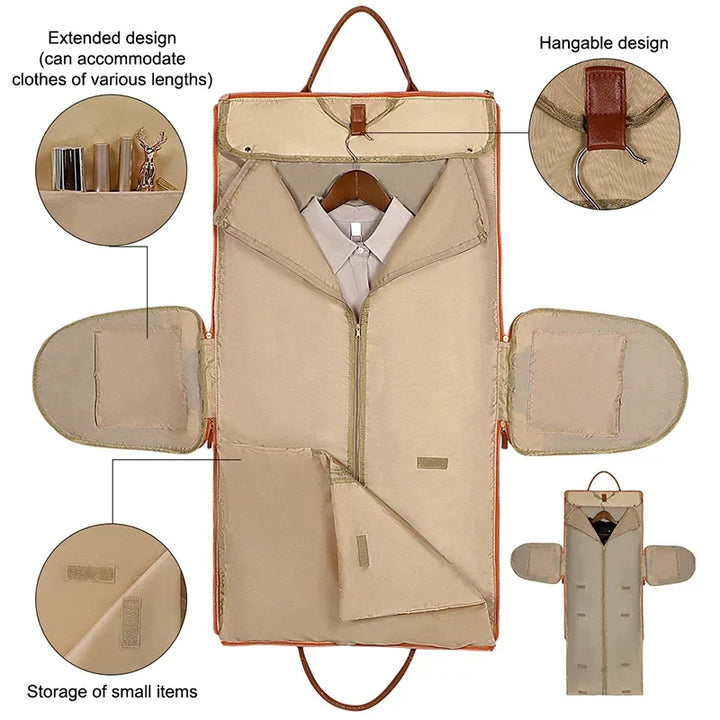 Folding Suit Storage Bag for Women - Large Capacity Waterproof Travel Organizer