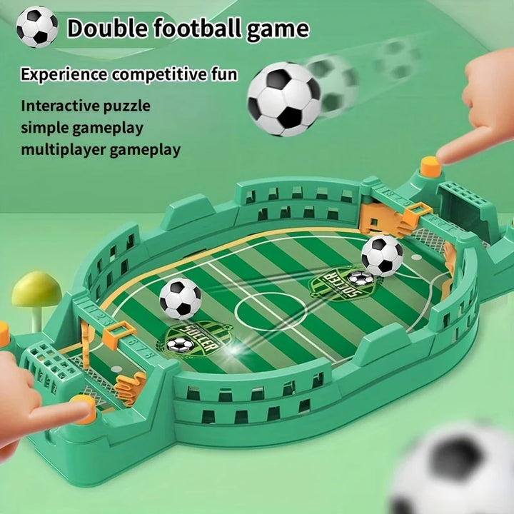 Interactive Soccer Game for Kids -2-Player Tabletop Fun, Parent-Child Activity, Portable Puzzle Game in Blue/Green