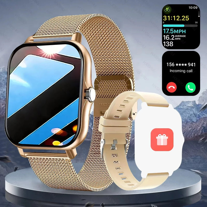 LAXASFIT Smart Watch Full Touch Screen Bluetooth Call – Heart Rate Sleep Tracker Sports Fitness Smartwatch 2026