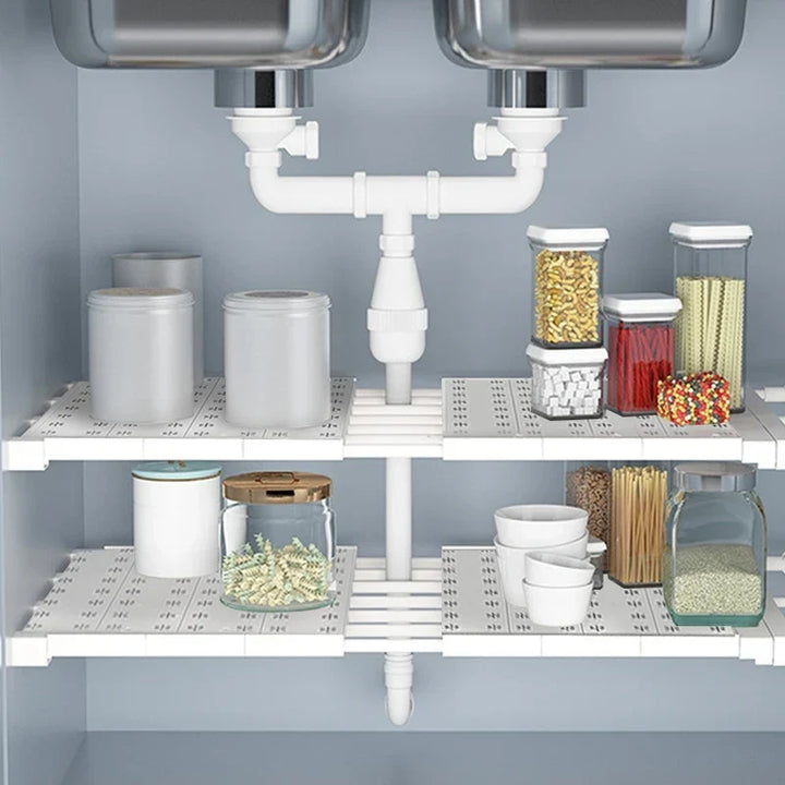 Wall-Mounted Adjustable Shelves - Home Organizers for Closet, Bathroom &amp; Kitchen Storage